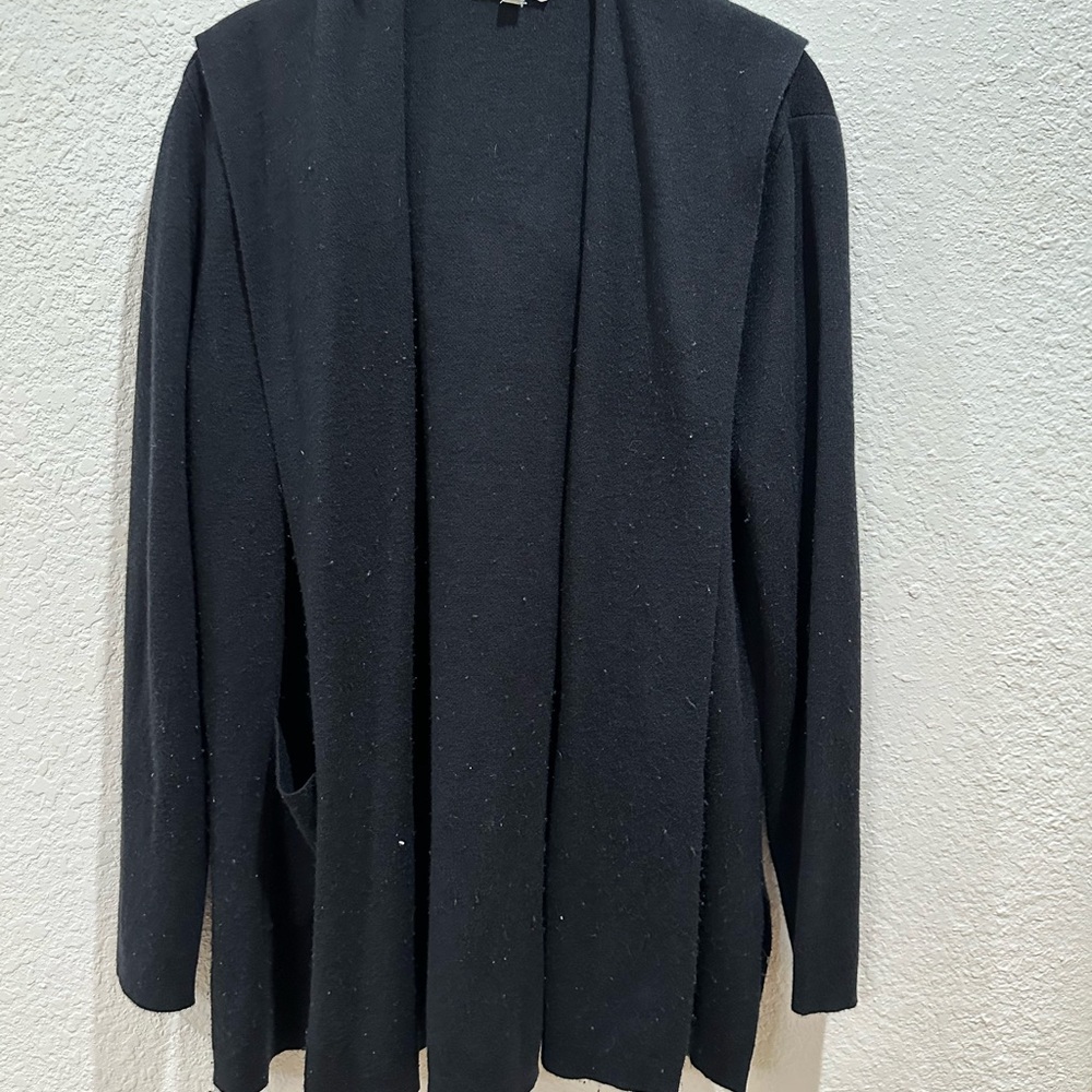 SALE! Splendid Women’s Black Open Front Cardigan with Hood - S